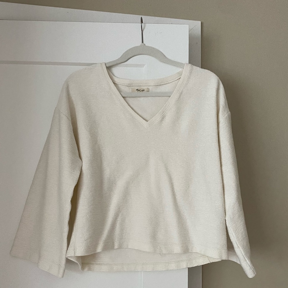 Madewell | Ottoman Jacquard V-Neck Shirt | M